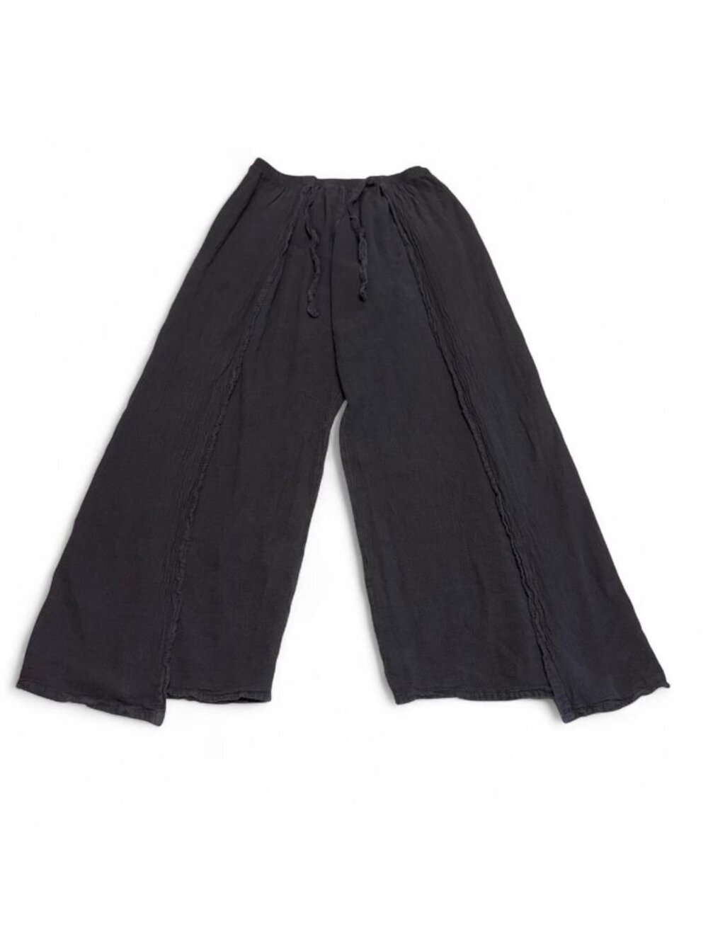 Mitla's Gauze Wide Leg Wrap Pants Women's Large Summer Boho Festival Hippie
